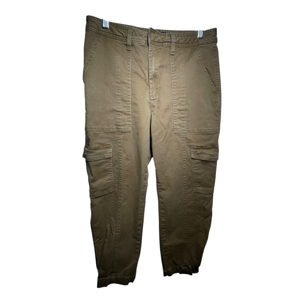 BANANA REPUBLIC Tapered Cargo Pants SZ 8​​ KHAKI BARREL LEG PANTS - Picture 3 of 9